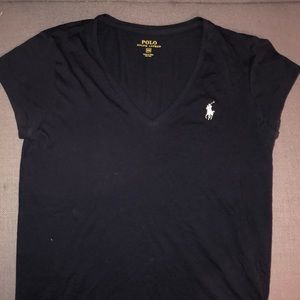 navy blue polo shirt